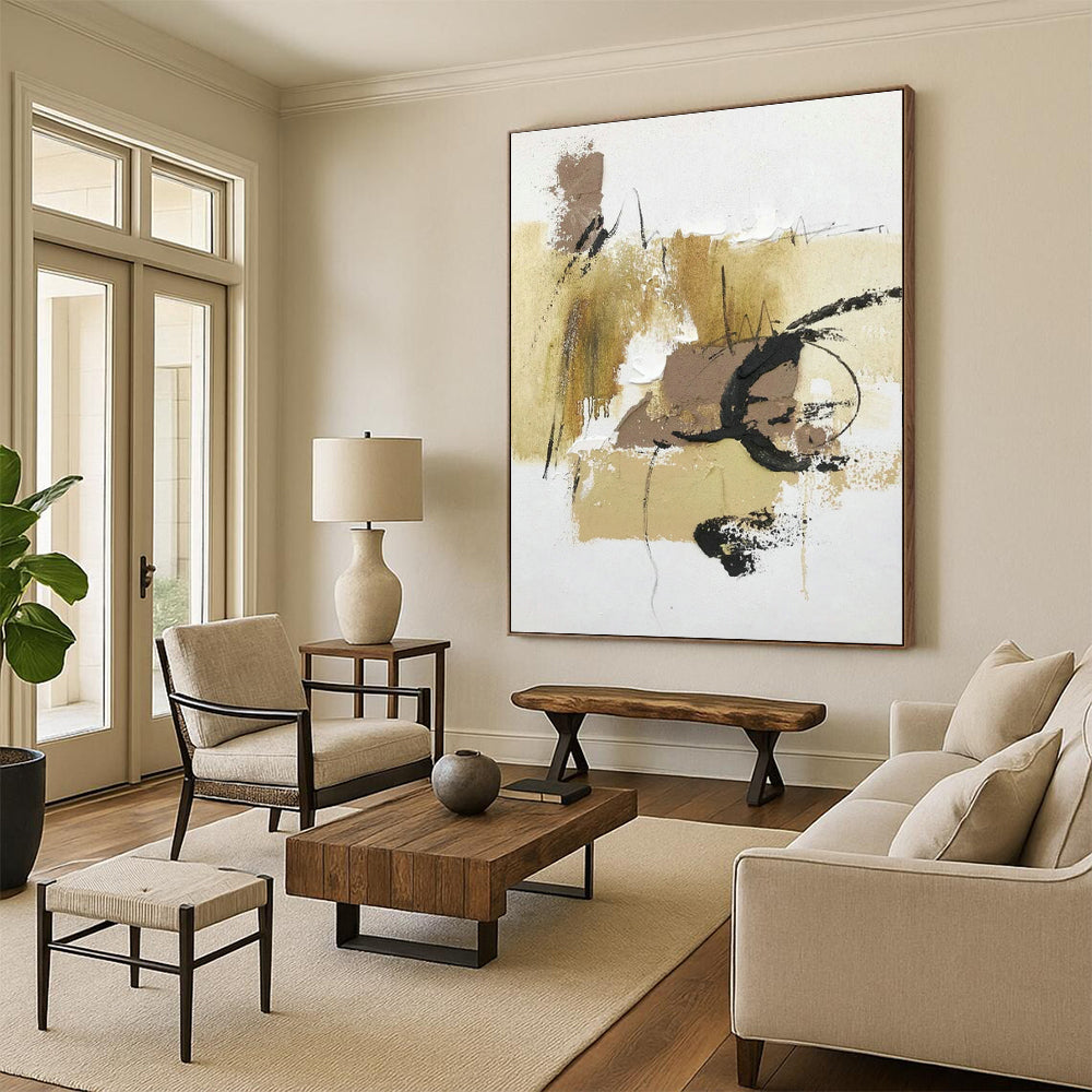 Handmade Abstract Wall Art for Cottage Office Reading Nook and Bedroom Dressing Area DLZ1679