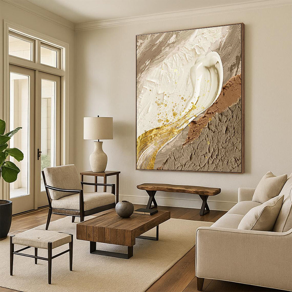 Ginormous Custom-Sized Handmade Abstract Painting for Bedroom & Dining Room DLZ2187