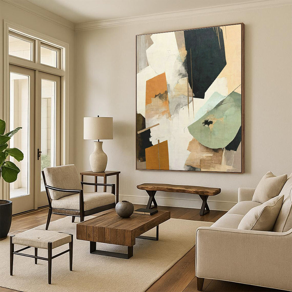 Large Hand-Painted Abstract Painting for Bedroom and Cottage Office DLZ1627
