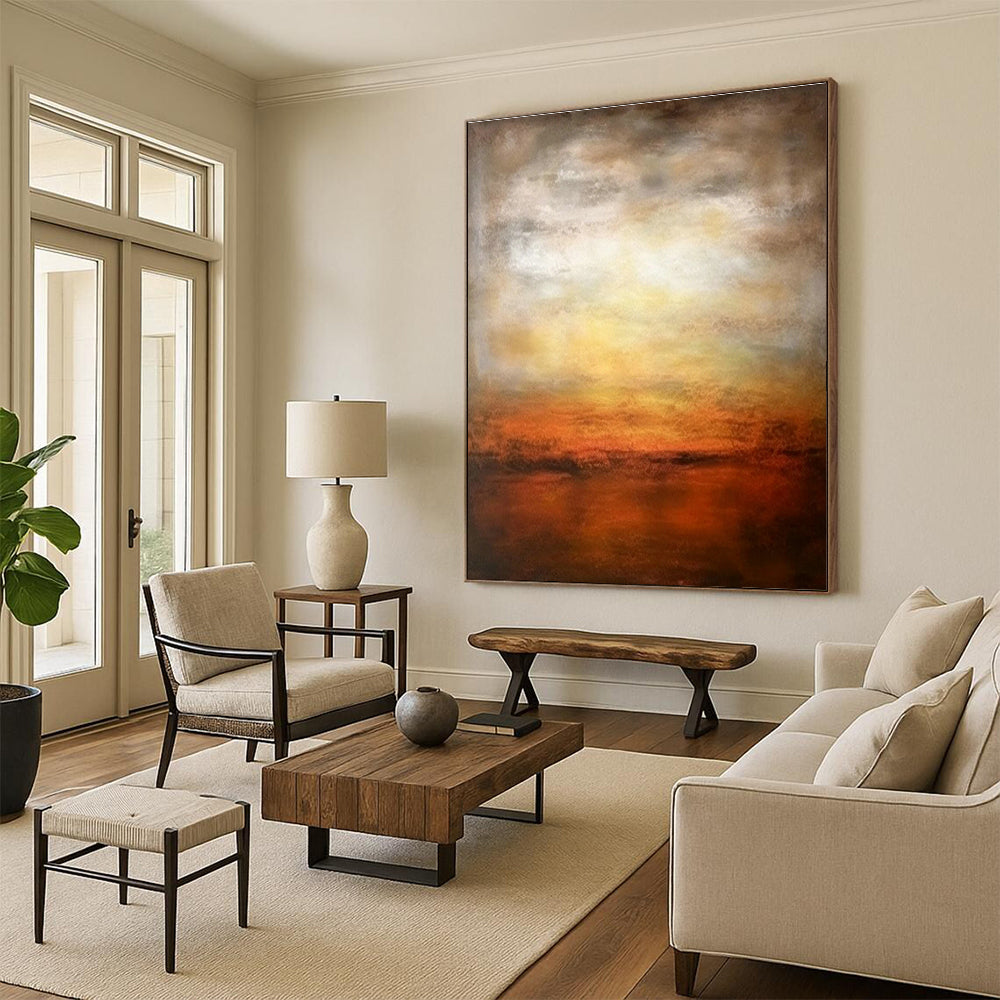 Roomy - Depth Custom Hand - Painted Abstracts for Cottage Coziness DLZ0444