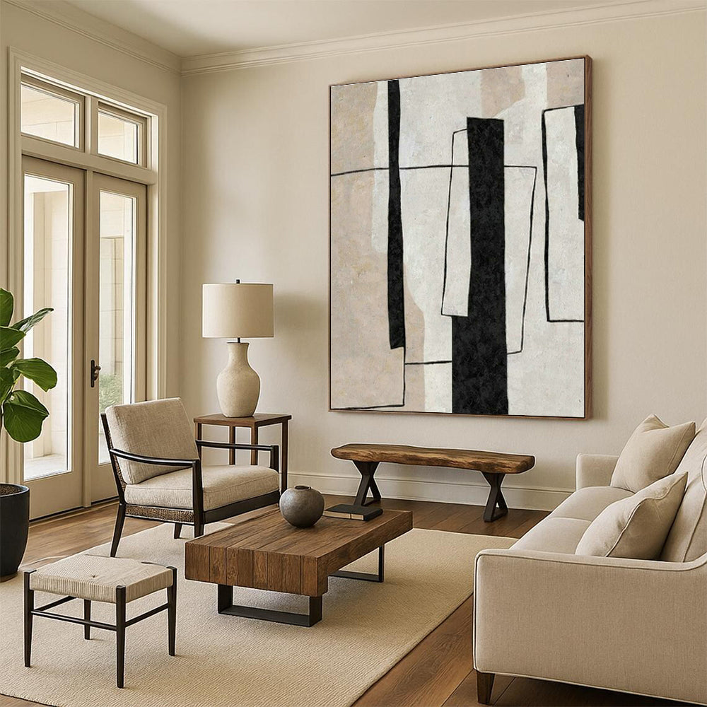 Massive, Tailored Handmade Abstract Painting for Dining Room & Entryway DLZ2040