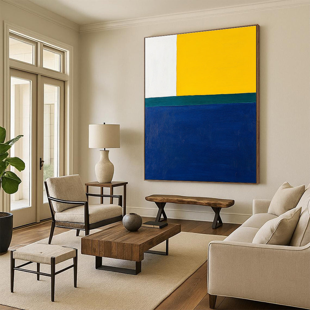 Color Block Abstract Painting with Vibrant Hues GER164