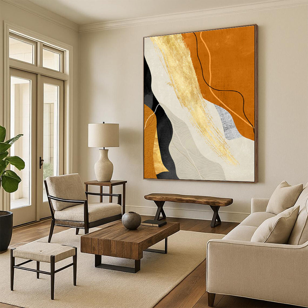 Vast Custom - Sized Hand Painted Abstract Painting for Cottages & Office DLZ2217