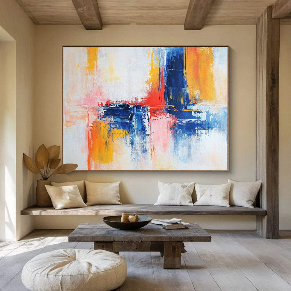 Soft Color Fusion Abstract Painting with Subtle Color Blends DYP422