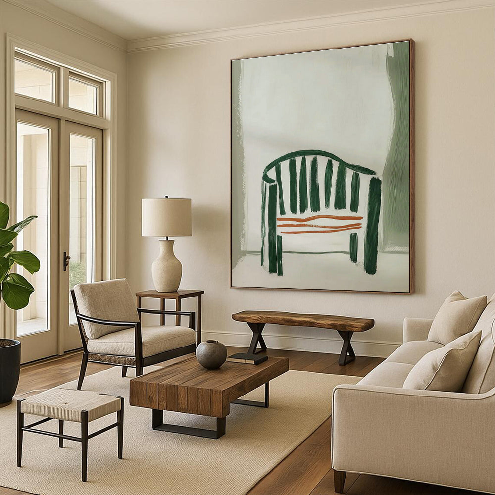 Oversized Hand - Painted Abstract Canvases for Bedroom Walk - in Closets & Dining Room Butler's Pantries DLZ0683