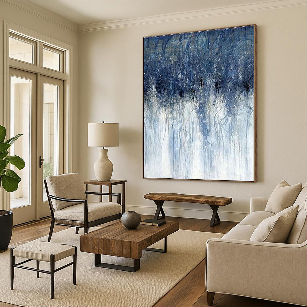 Vastly Oversized Custom-Tailored Handmade Abstract Painting for Cottage & Living Room DLZ2237