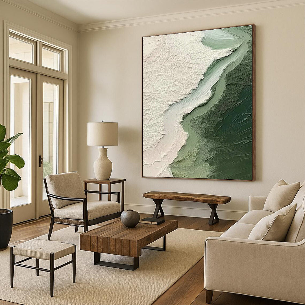 Custom - Themed Handmade Abstract Canvas for Cottage Office & Living Room DLZ1389