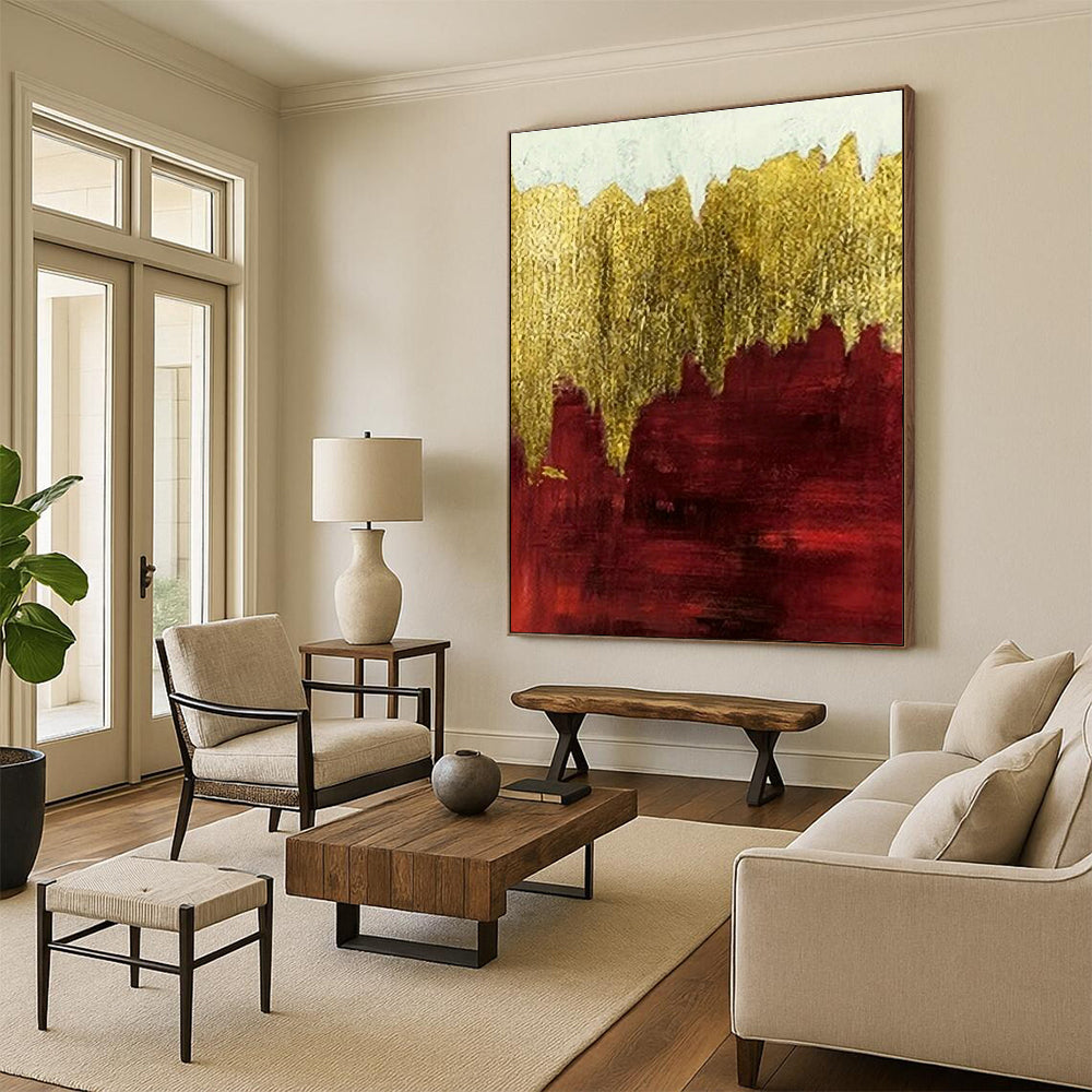 Extra - Large Custom Hand - Painted Abstract Art for Office & Entryway DLZ1346