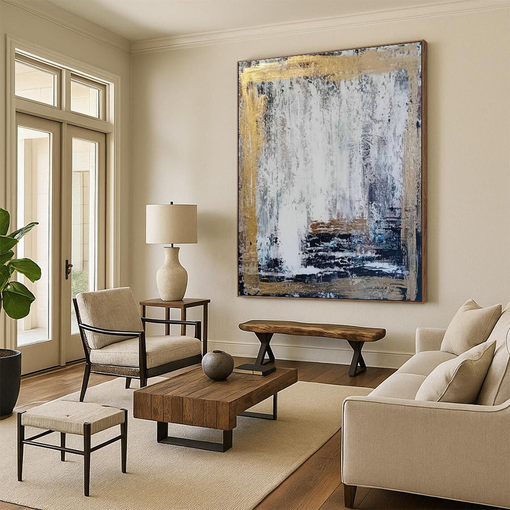 Gigantic Custom-Engineered Hand Painted Abstract Wall Art for Living Room & Office DLZ2113