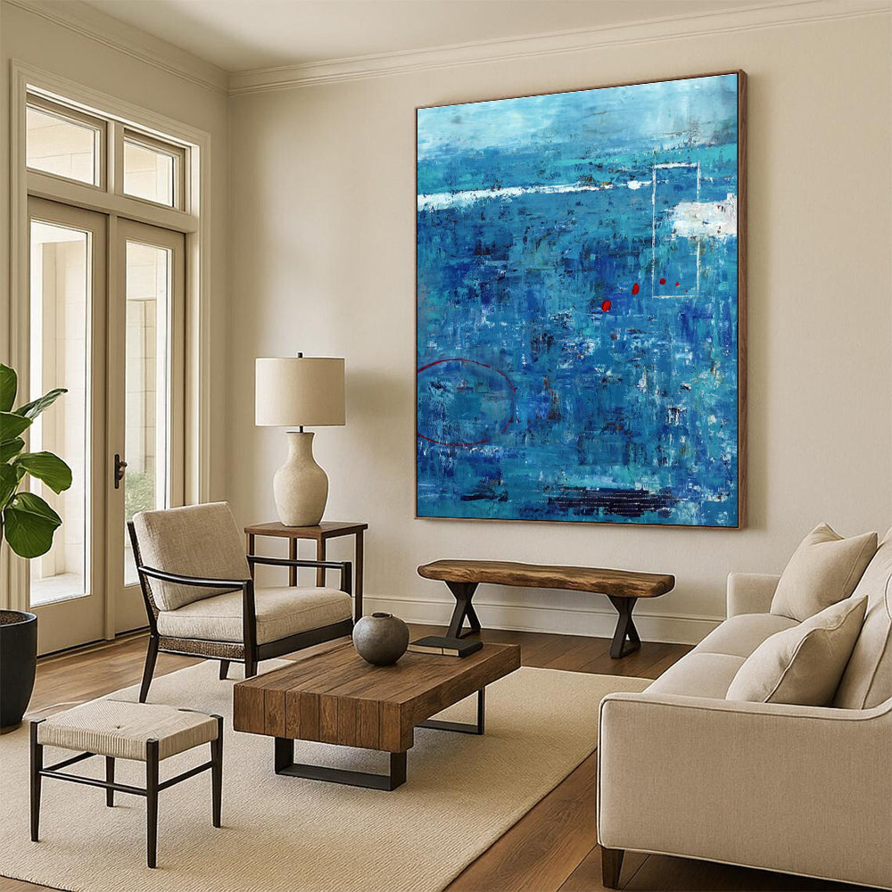 Vastly Oversized Bespoke Abstract Wall Hanging for Living Room & Hallway DLZ1107