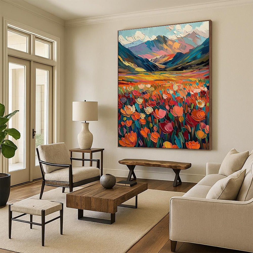 Large Hand-Painted Abstract Artwork for Dining Room & Entryway DLZ2297
