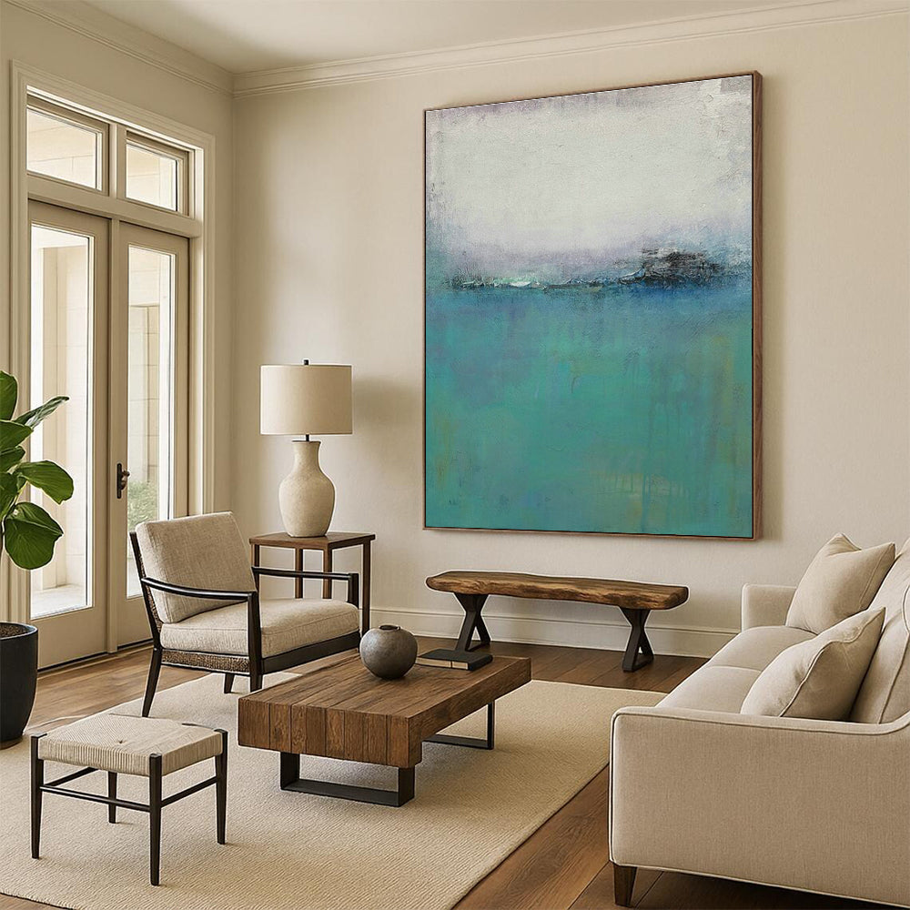 Original Hand-Painted Abstract Canvas for Entryway and Living Room DLZ1481