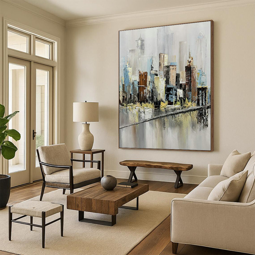 Big Custom - Built Hand Painted Abstract Wall Art for Living Room and Office DLZ2151