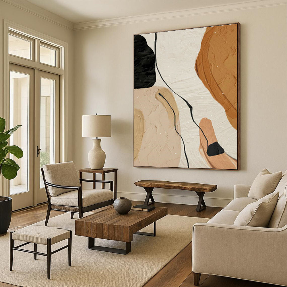 Humongous Size Custom-Made Handmade Abstract Painting for Bedroom & Living Room DLZ2213