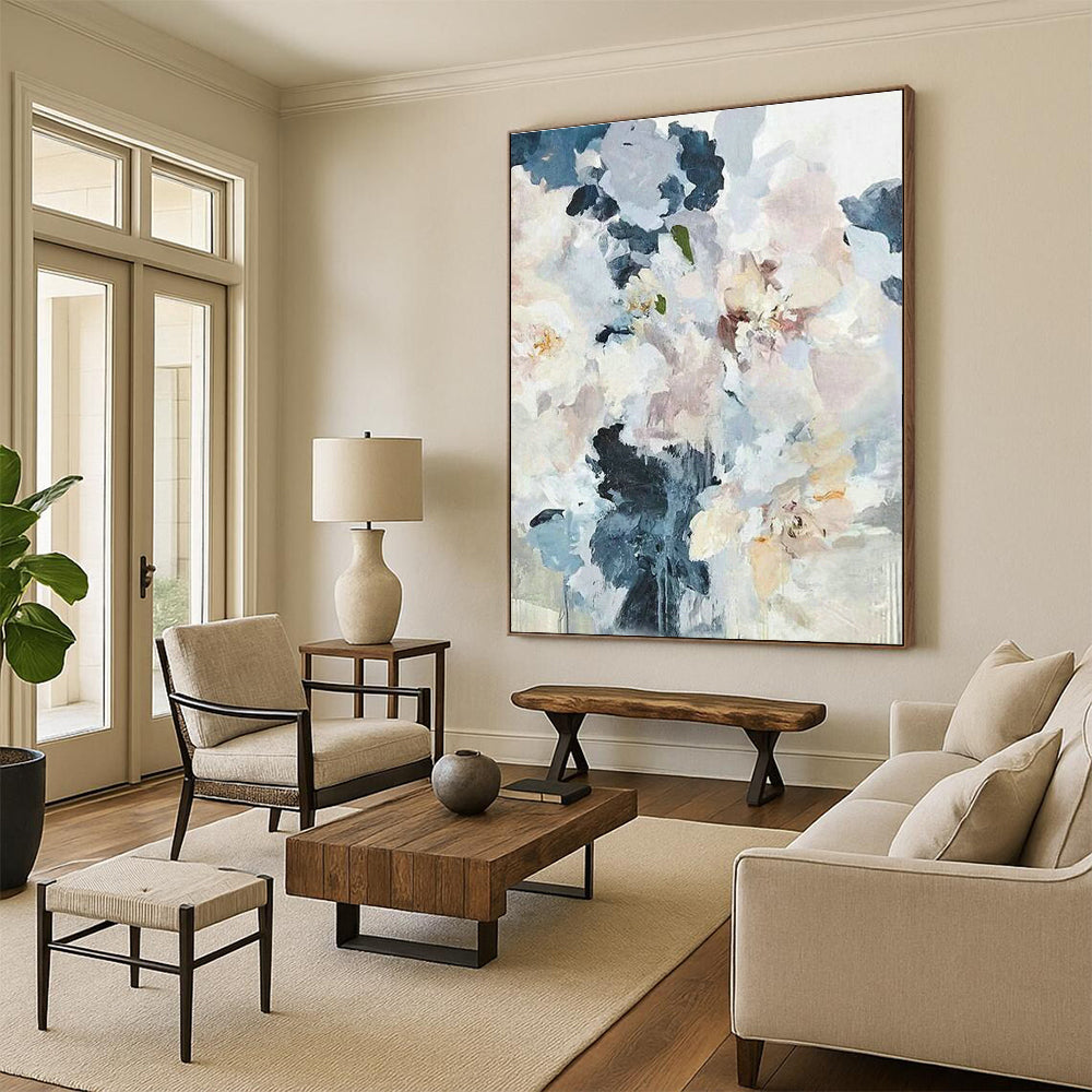 Hand - Painted Abstract Murals for Hallway Radiator Covers & Entryway Key Cabinet Inserts DLZ0925