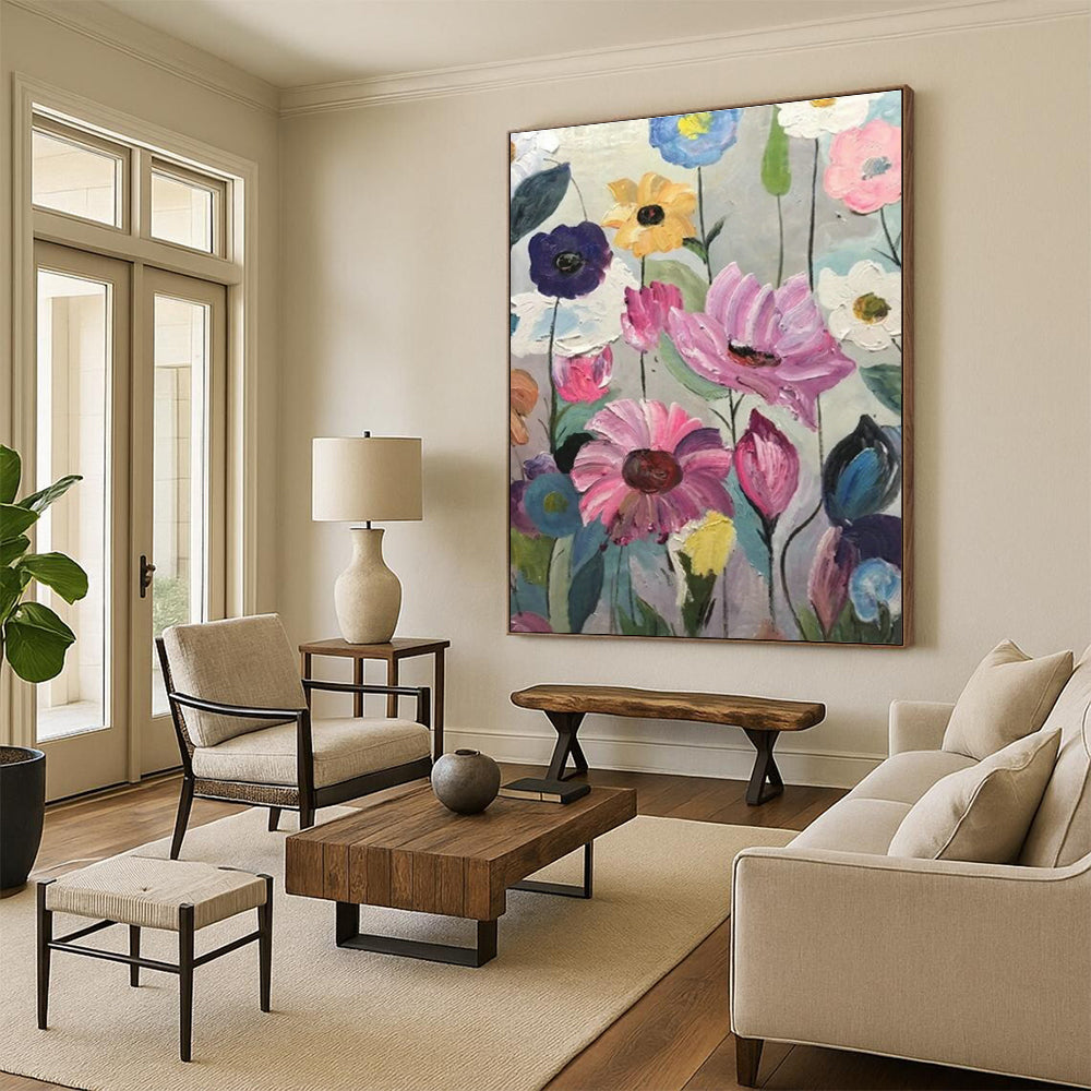 Massive Custom Abstract Paintings for Dining Room Banquet Hall Stage Backdrops & Office Training Center Presentation Walls DLZ0857