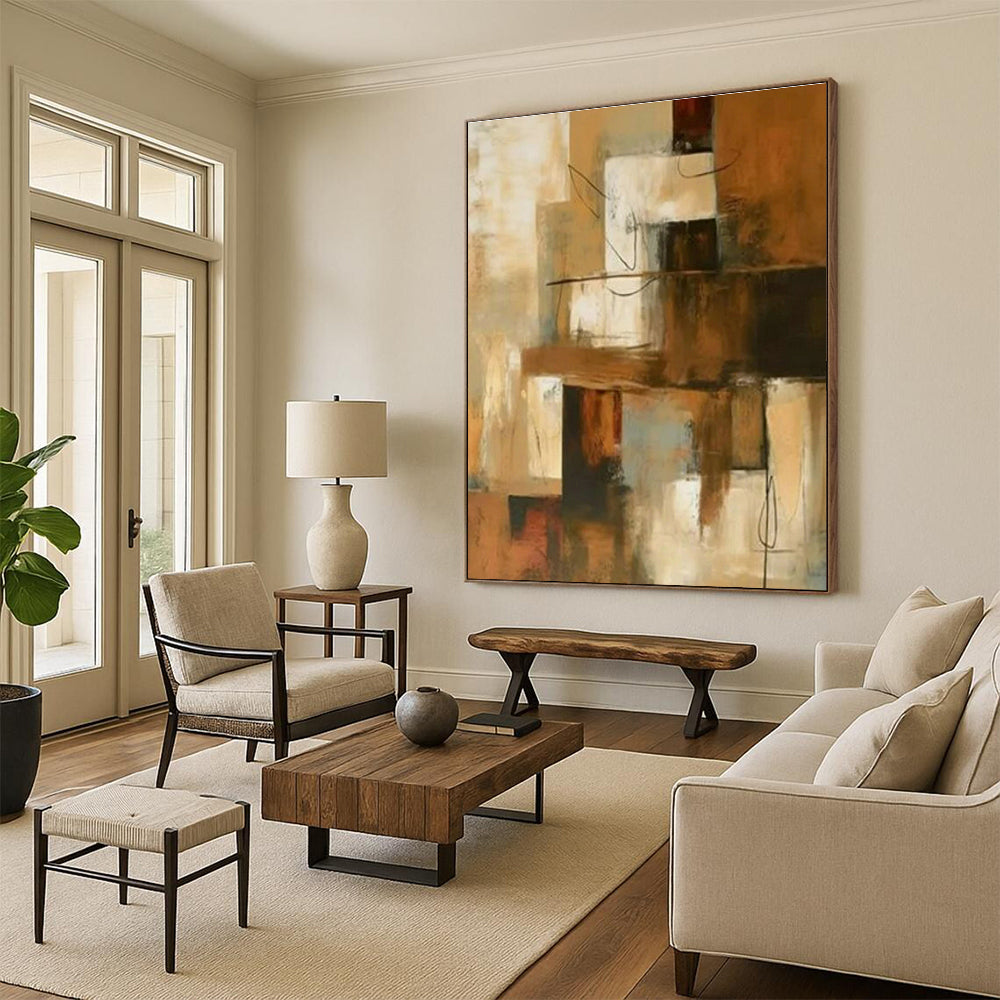 Unique Hand-Painted Abstract Canvas for Bedroom and Dining Room DLZ1441