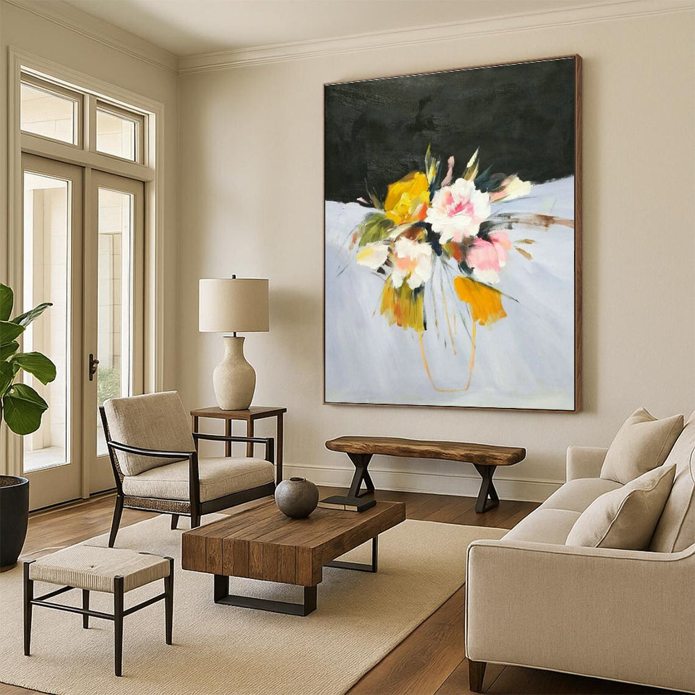 Enormous - Scale Custom Hand - Painted Abstract Canvases for Bedroom Canopy Beds & Office Server Closets DLZ0626
