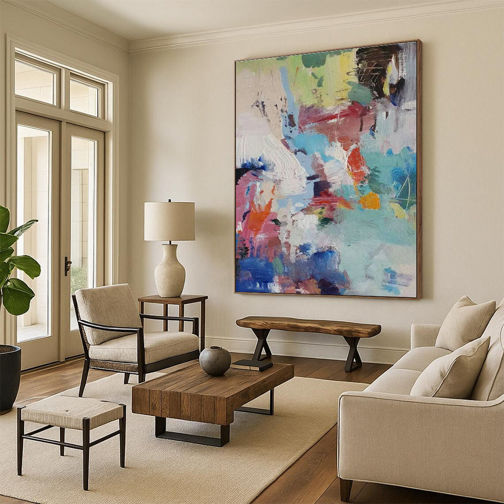 Large Handmade Abstract Painting for Dining Room & Office DLZ2279