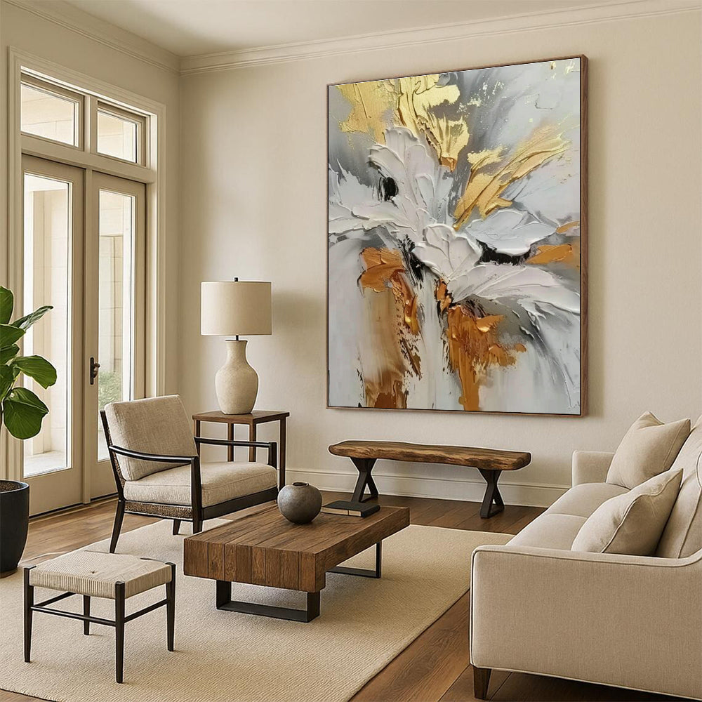 Handmade Extra - Large Abstract Wall Art Ensemble for Living Room & Dining Room DLZ1393