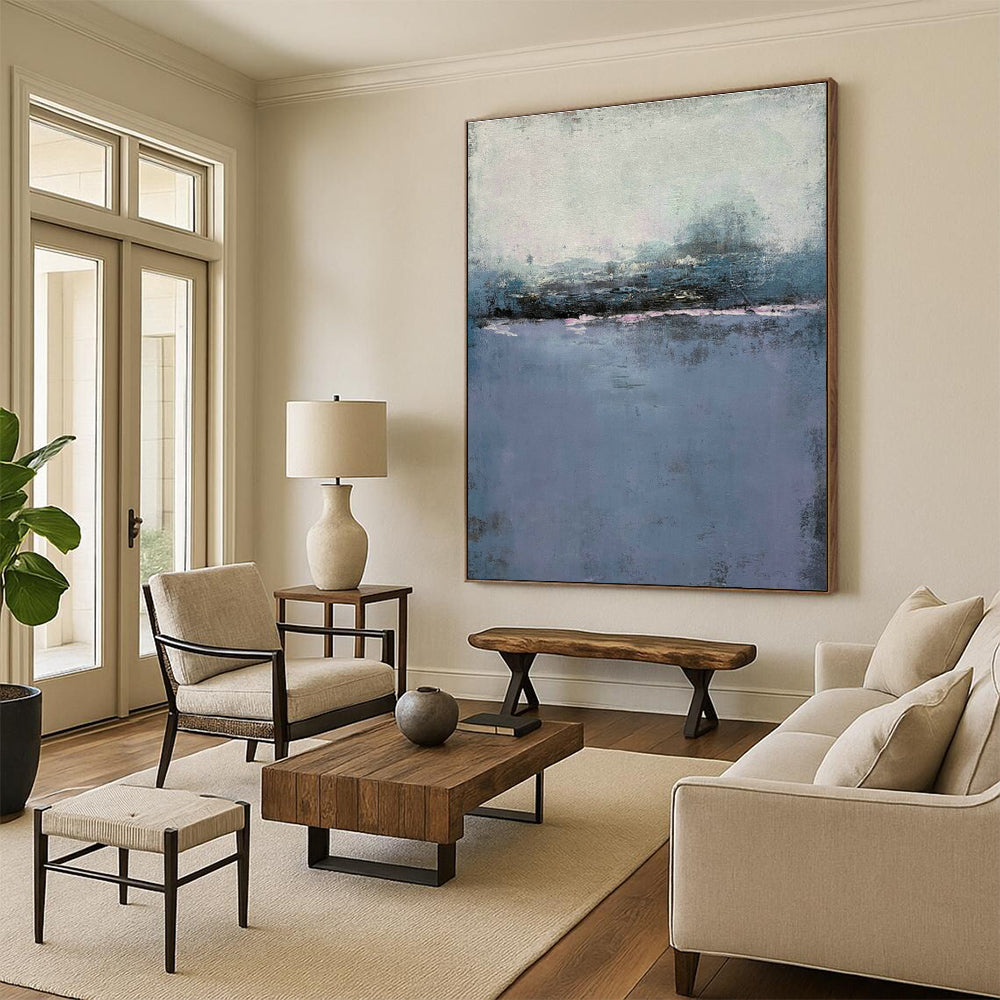 Monumental Hand-Painted Abstract Canvas for Office & Living Room DLZ1231