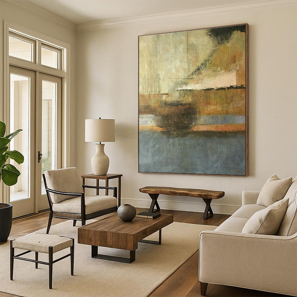 Expansive, Collage - Style Custom Abstract Panels for Hallway Storytelling DLZ0462