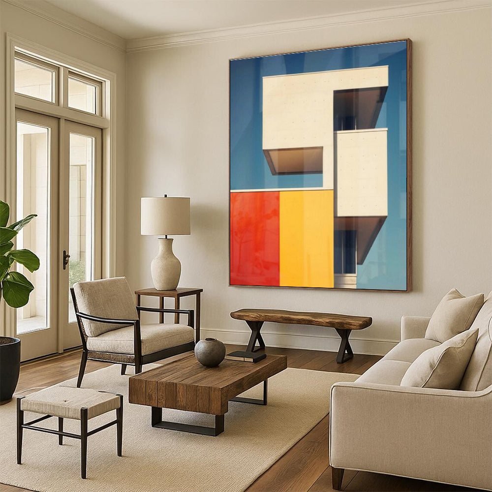 Oversized Custom Handmade Abstract Wall Decor for Cottage Office Meeting Nook Wall and Bedroom Reading Loft Wall DLZ1944