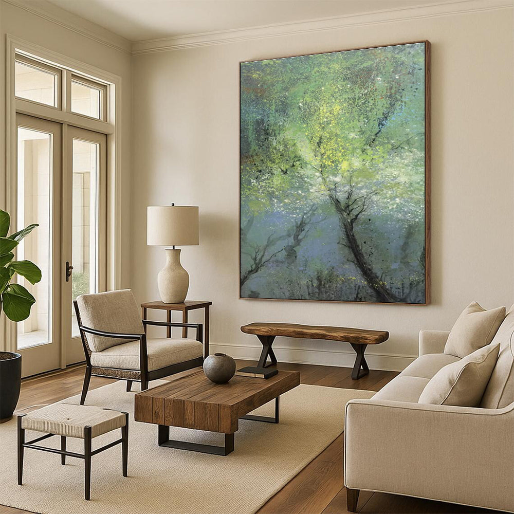 Green Forest Abstract Painting ADGE247