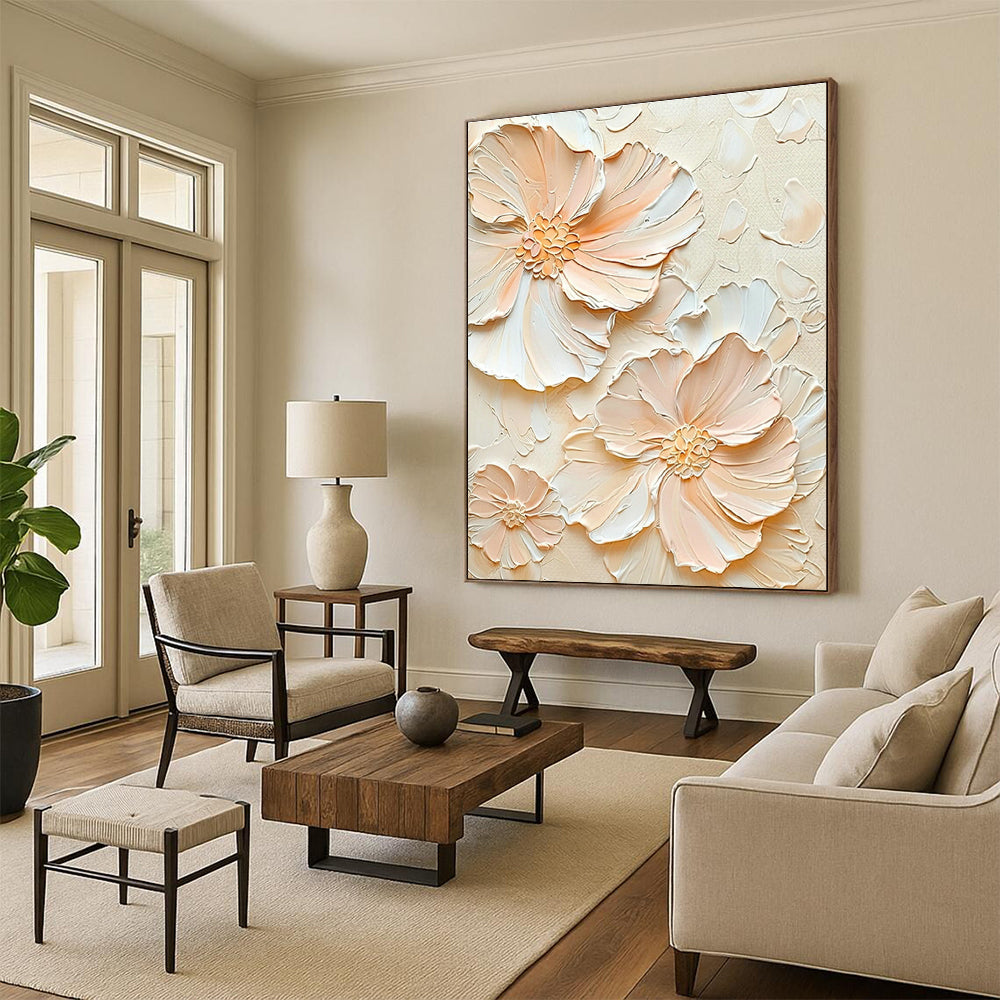 Customizable Handcrafted Abstract Wall Mural for Cottage Dining Room & Entryway DLZ1396