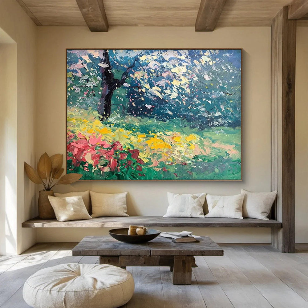 Colorful Spring Garden Abstract Painting THY464
