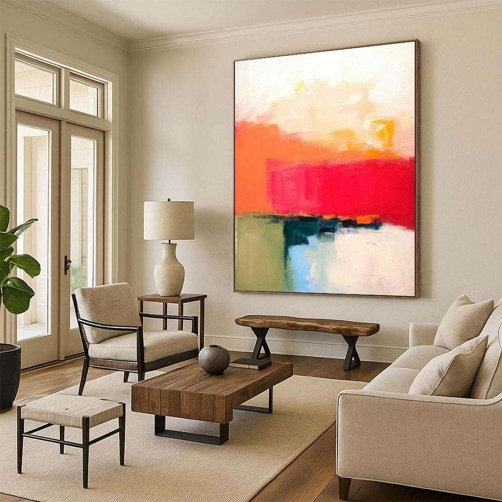 Oversized Custom Handmade Abstract Painting for Bedroom Walk-in Linen Closet Wall and Hallway Umbrella Stand Wall DLZ1926