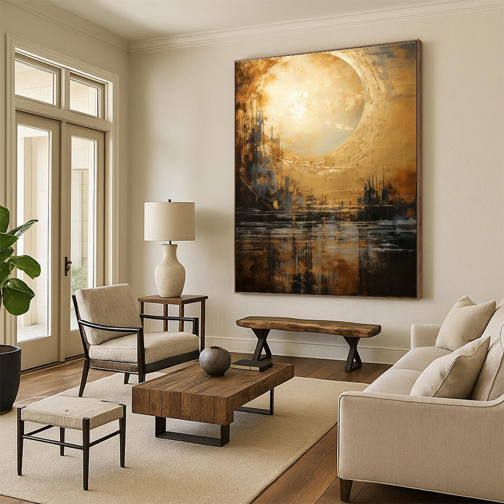 Hand-Painted Abstract Artwork for Entryway & Office DLZ2326