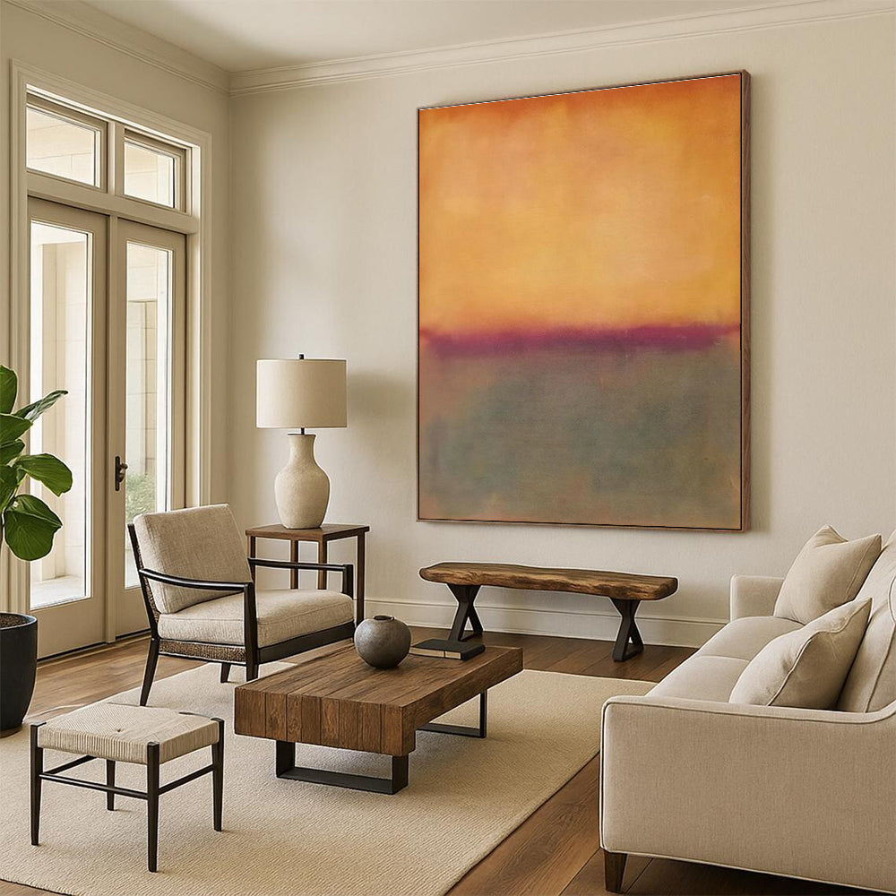Large Hand-Painted Abstract Canvas for Bedroom & Dining Room DLZ2302