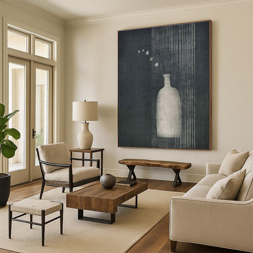 Custom - Printed Hand - Painted Abstract Canvas for Office & Entryway DLZ1373