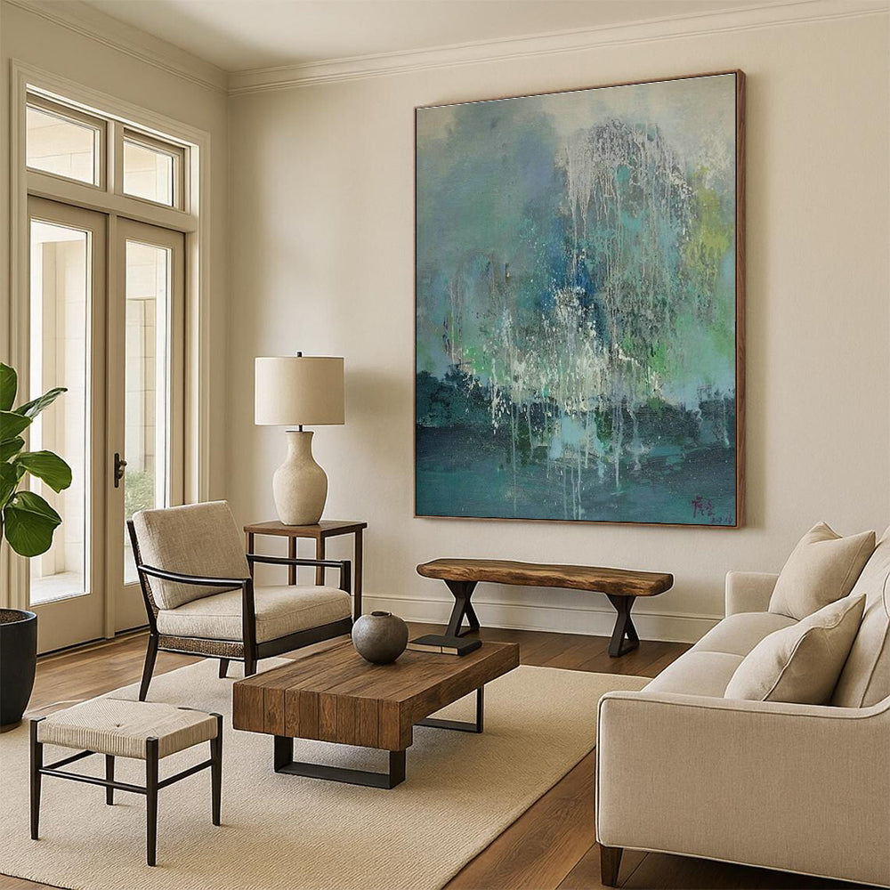 Large Custom Handmade Abstract Painting for Hallway and Office DLZ1483