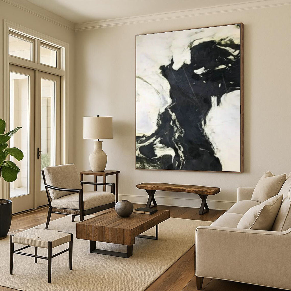 Large Custom Handmade Abstract Painting for Living Room and Cottage Entryway DLZ1612