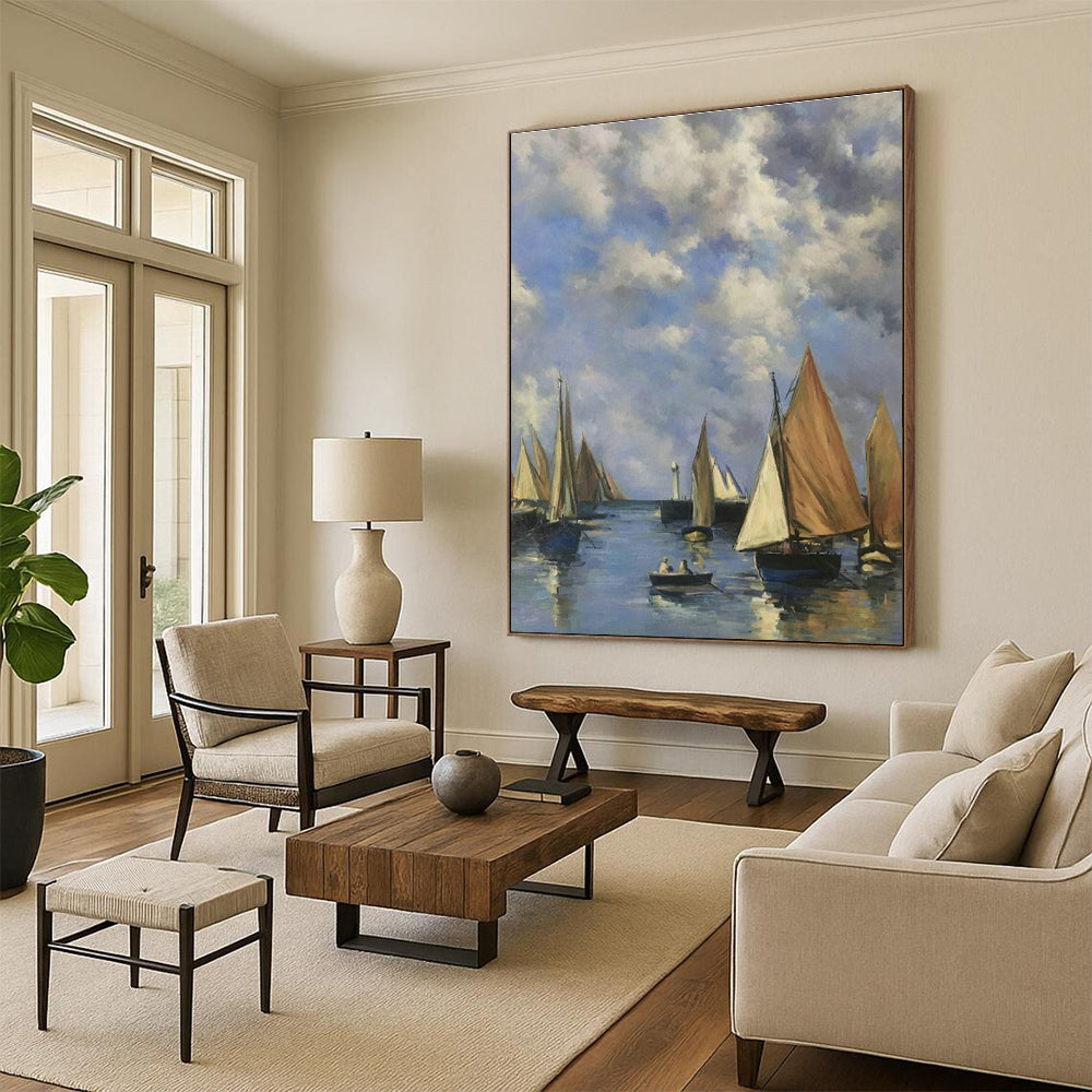 Vast - Scale Custom Hand - Painted Abstracts for Cottage Dining Room Breakfast Nooks with Built - ins & Office Utility Rooms DLZ0620