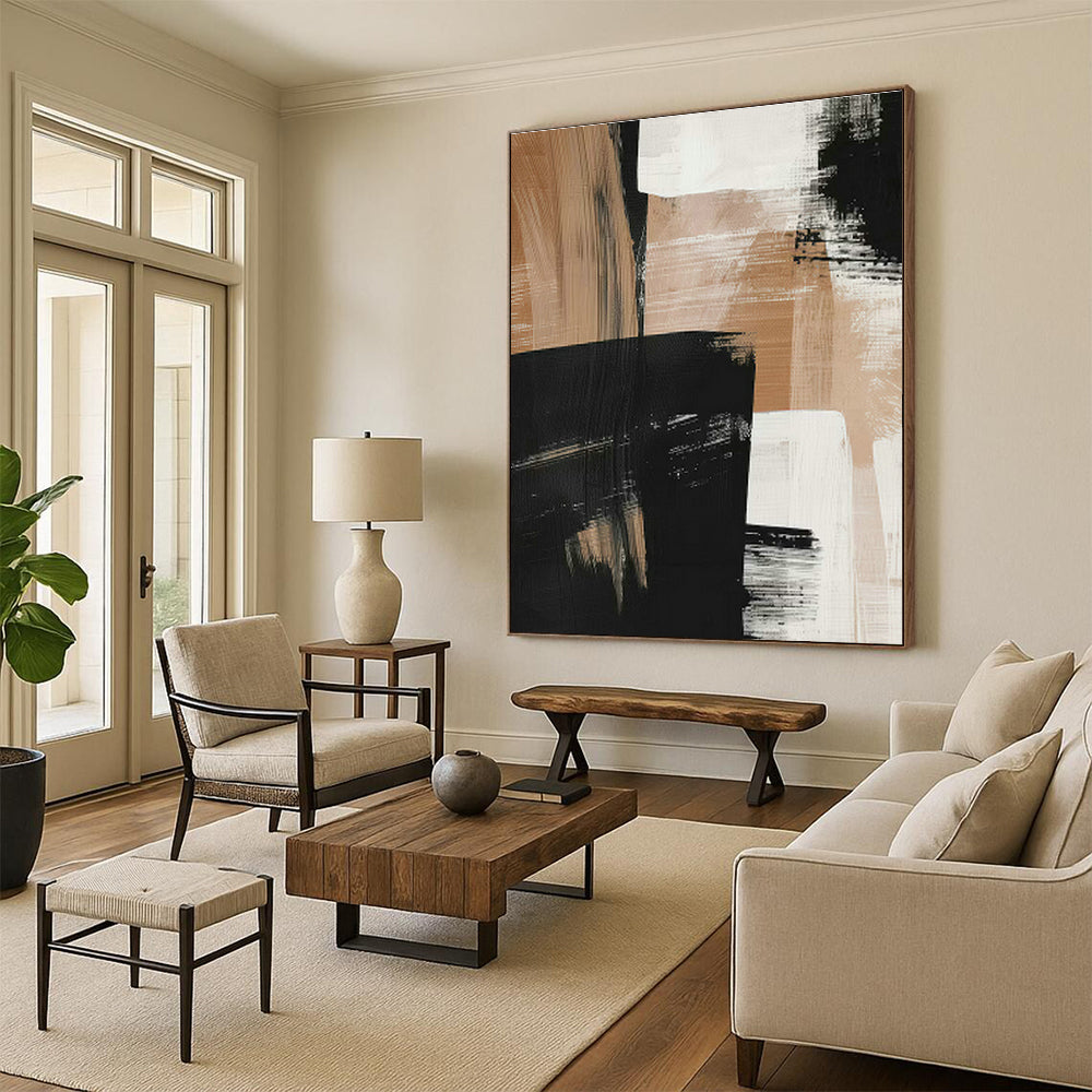Grand - Sized Hand - Painted Abstract Murals for Cottage Living Room & Bedroom DLZ0659