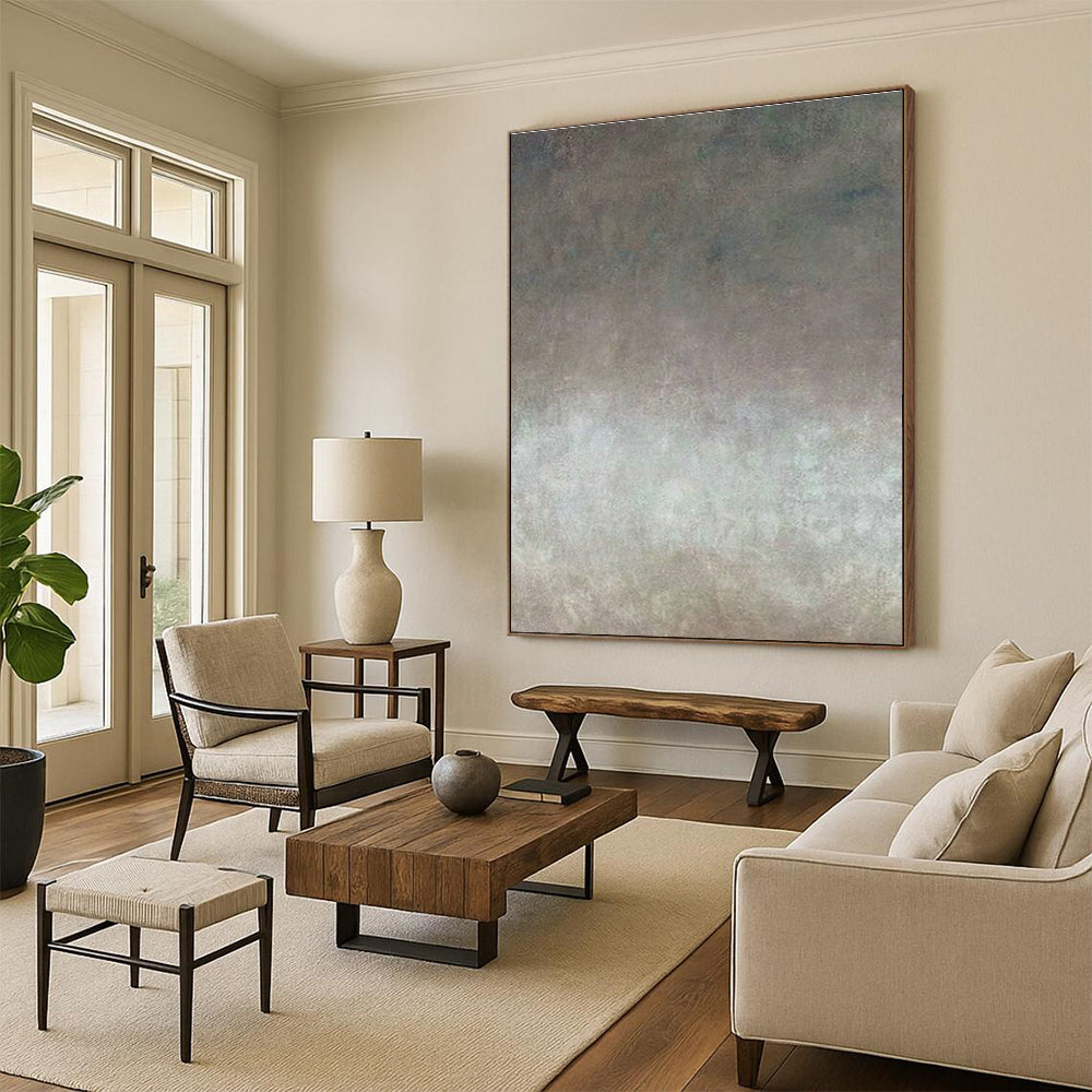 Grand - Sized Custom Abstract Canvases for Cottage Office Loft Ladder Sides & Bedroom Walk - in Shower Bench Tops DLZ0885
