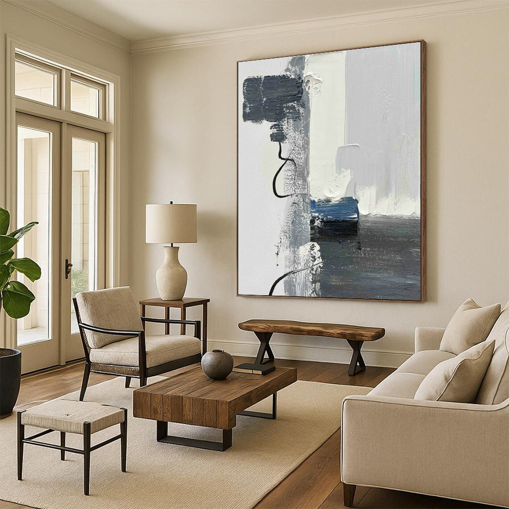 Large Custom Handmade Abstract Painting for Cottage Office & Living Room DLZ1672
