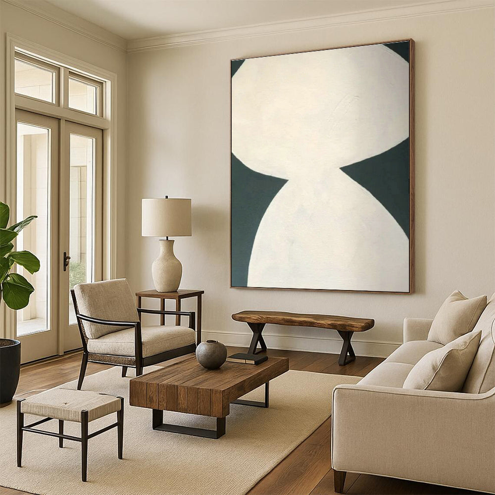 Extra-large Custom Hand-Painted Abstract Canvas for Dining Room Breakfast Bar Wall and Cottage Office Meeting Niche DLZ1896