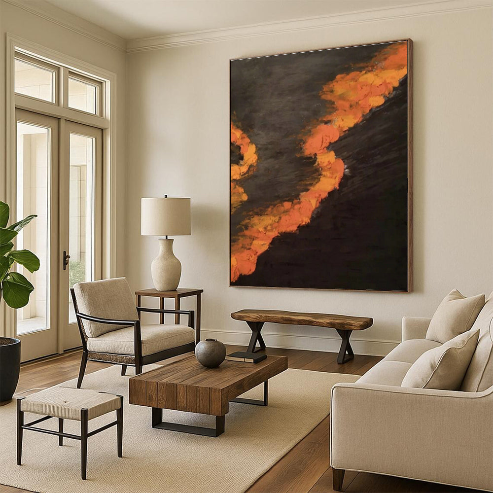 Hand-Painted Abstract Art Oil Painting, a Quality Choice for Living Room and Entrance DLZ0968