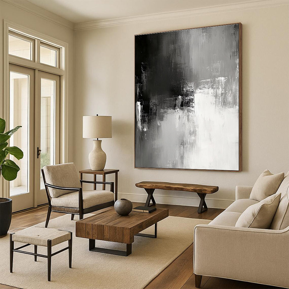 Subtle Gray Abstract Painting GER347