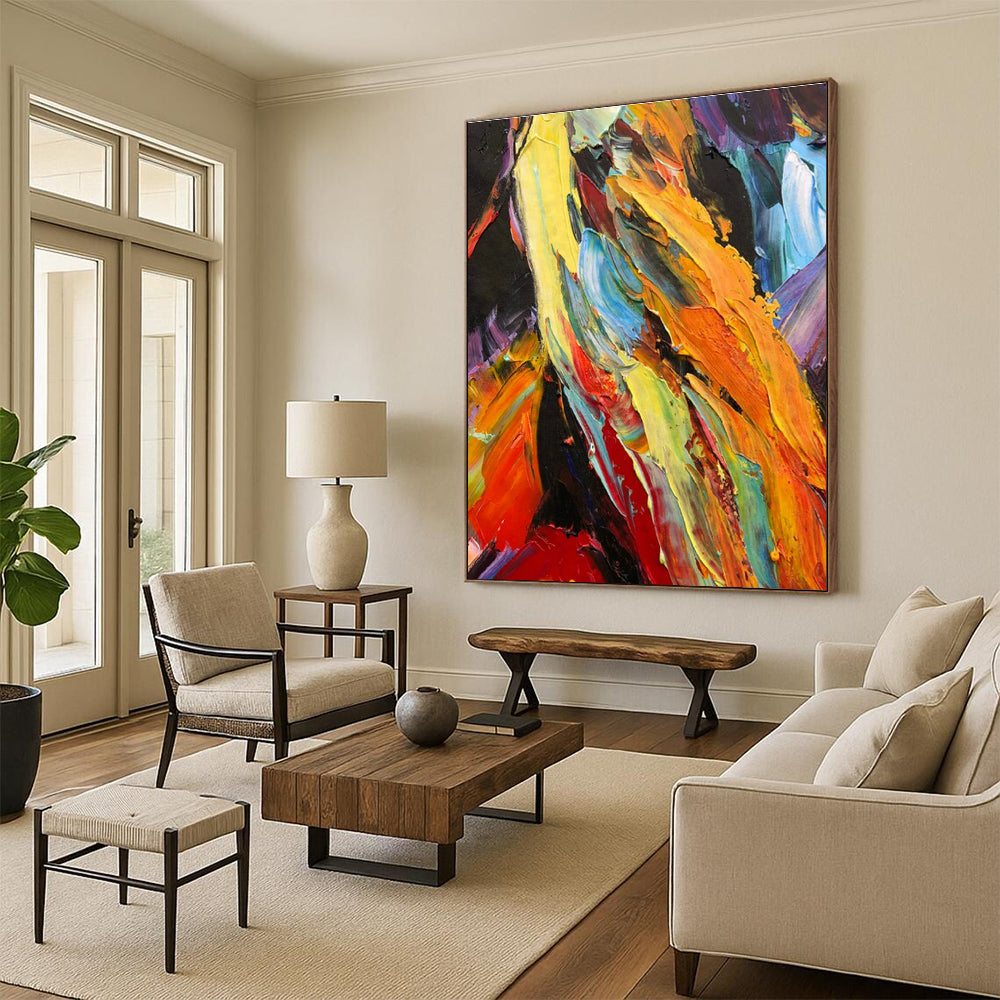 Gargantuan-Sized Tailored Abstract Canvas for Bedroom & Office DLZ1269