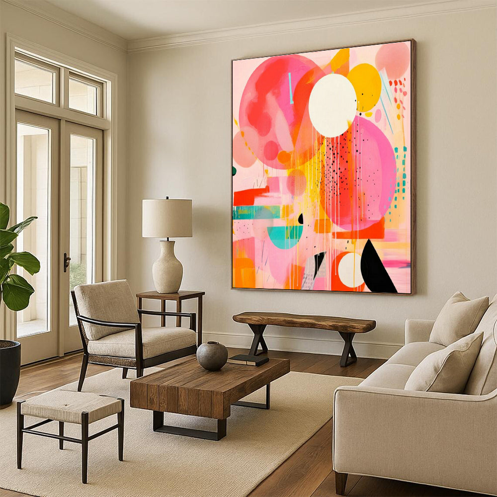 Immense Made-to-Measure Hand Painted Abstract Art for Office & Dining Room DLZ2090