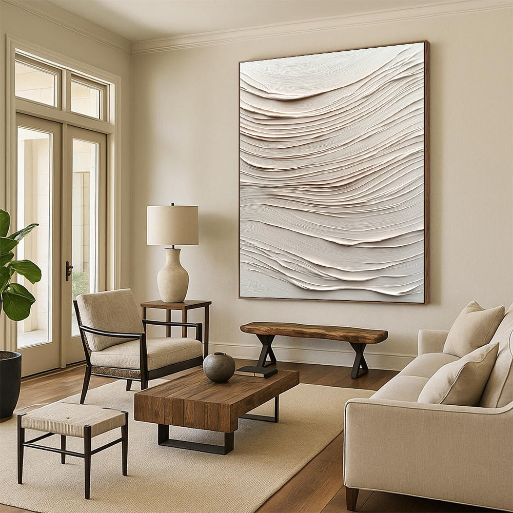 Creamy Wavy Textures Abstract Painting GER873
