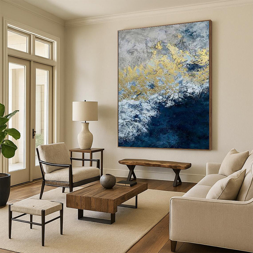 Enormous Custom-Fit Hand Painted Abstract Wall Decor for Cottage & Dining Room DLZ2249
