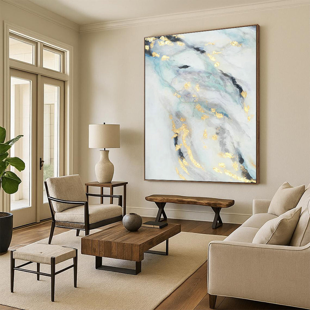 Massive Abstract Hand - Painted Art for Bedroom Walk - in Closets & Cottage Hallway Benches DLZ0666