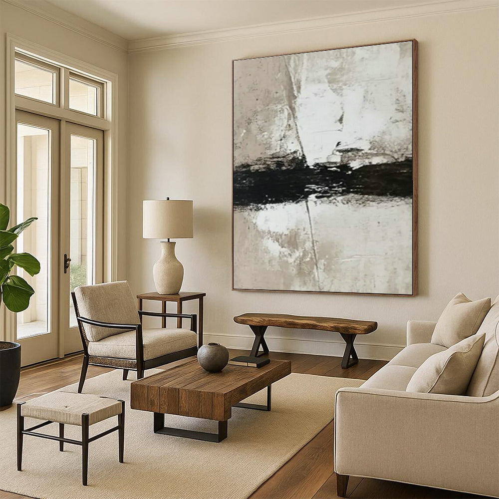 Large Custom Hand-Painted Abstract Painting for Entryway & Dining Room DLZ0983