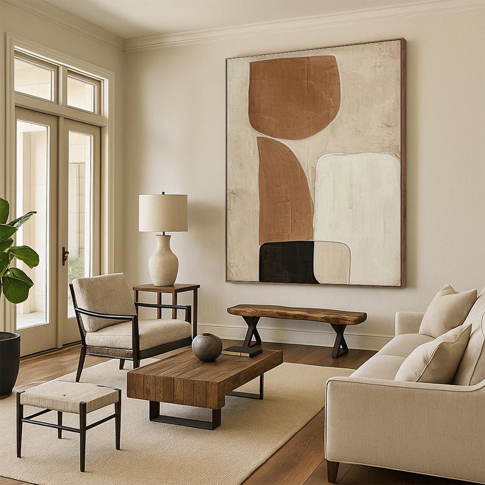 Monumental Scale Custom-Tailored Hand Painted Abstract Art for Office & Living Room DLZ2194